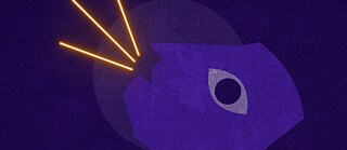 Banner Neon Orange mit Moderne Kollage und dunklem Hintergrund Narrative  AMT